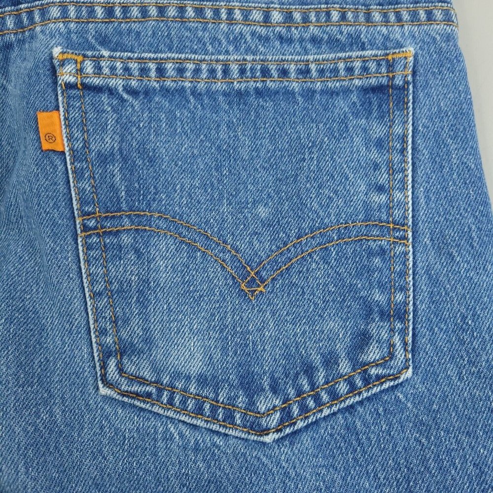VTG Levis 517 Jeans Men 34x30 Mea 32x30 Bootcut Orange Tab No Care Tag 60s 70s - Picture 8 of 10